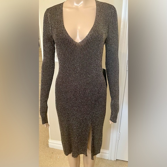BCBG Max Azria Macki Metallic Dress, Size M - Picture 2 of 9